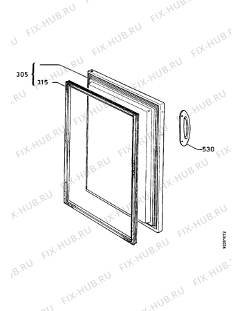 Взрыв-схема холодильника Castor CM1625TF - Схема узла Door 003